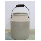 Antique Stoneware Jar w/Lid & Handle