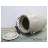 Antique Stoneware Jar w/Lid & Handle