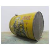 Antique Saint Paul BLUE FLAME COFFEE 5lb Metal Advertising Can w/Lid