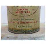 2 Antique Advertising Coffee Cans w/Lids - Blue Flame & Gold Bond