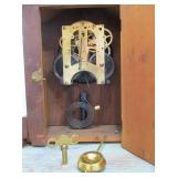 Nice Working Antique Ansonia Mantel Clock w/Pendulum & Key