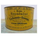Antique Metal EXCELSIOR 5lb Ammonium Advertising Can w/Nice Graphics