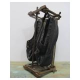 Antique Leather Ice Skates w/Drying Rack