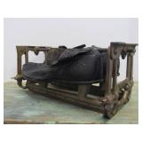Antique Leather Ice Skates w/Drying Rack