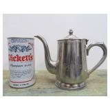 Vintage SANKA  Advertising Silverplated Coffee Pot