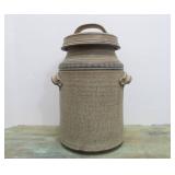 Vintage Signed Studio Art Pottery Milk & Cookies Cookie Jar by Richard Lien