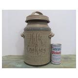 Vintage Signed Studio Art Pottery Milk & Cookies Cookie Jar by Richard Lien