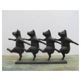 Cast Iron 'Dancing Pig' Sculpture