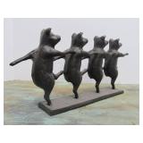 Cast Iron 'Dancing Pig' Sculpture