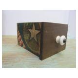 Primitive Old Folk Art 8-Drawer Spice Cabinet Made from Old Cigar Boxes