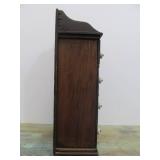 Primitive Old Folk Art 8-Drawer Spice Cabinet Made from Old Cigar Boxes