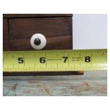 Primitive Old Folk Art 8-Drawer Spice Cabinet Made from Old Cigar Boxes