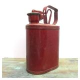 Vintage Red Industrial Steel Safety Can