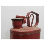 Vintage Red Industrial Steel Safety Can