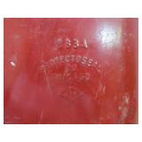 Vintage Red Industrial Steel Safety Can