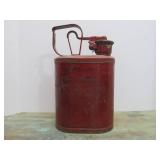 Vintage Red Industrial Steel Safety Can