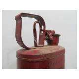 Vintage Red Industrial Steel Safety Can