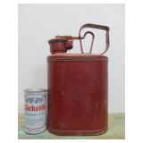 Vintage Red Industrial Steel Safety Can