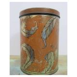 Antique Art Nouveau 1920's era Coffee Can w/Lid