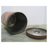 Antique Art Nouveau 1920's era Coffee Can w/Lid
