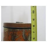 Antique Art Nouveau 1920's era Coffee Can w/Lid