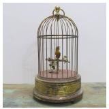 Old Vintage Singing Bird in Cage Music Box