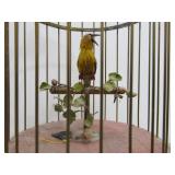 Old Vintage Singing Bird in Cage Music Box