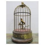 Old Vintage Singing Bird in Cage Music Box