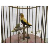 Old Vintage Singing Bird in Cage Music Box