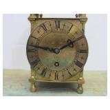 Lovely Working Antique Smiths Brass Lantern Clock