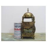 Lovely Working Antique Smiths Brass Lantern Clock