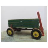 Nice Vintage Green Wooden Wagon