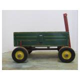 Nice Vintage Green Wooden Wagon