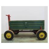 Nice Vintage Green Wooden Wagon