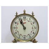 Vintage SCHATZ German Brass Anniversary Clock w/Dome Top