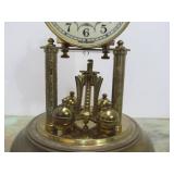 Vintage SCHATZ German Brass Anniversary Clock w/Dome Top