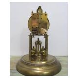 Vintage SCHATZ German Brass Anniversary Clock w/Dome Top