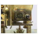 Vintage SCHATZ German Brass Anniversary Clock w/Dome Top