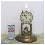 Vintage SCHATZ German Brass Anniversary Clock w/Dome Top