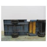 Nice Lot of 2 Large Vintage 1950's Pressed Steel Trucks