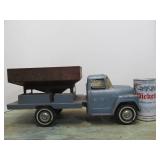 Nice Lot of 2 Large Vintage 1950's Pressed Steel Trucks
