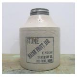 Antique Red Wing Stoneware Mason Fruit Jar w/Lid (Hairline)