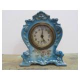 Lovely Antique Gilbert Ceramic Mantel Clock