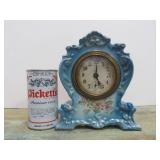 Lovely Antique Gilbert Ceramic Mantel Clock