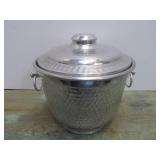 Mid Century Italian Hammered Aluminum Ice Bucket
