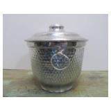 Mid Century Italian Hammered Aluminum Ice Bucket