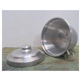 Mid Century Italian Hammered Aluminum Ice Bucket