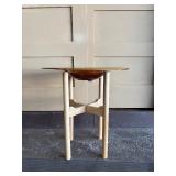 Side Table w/Large Swirled Art Glass Top