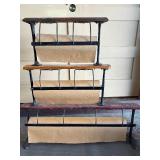 Very Cool Large Antique Industrial Triple Paper Roller