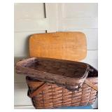 Nice Quality Large Vintage SHELTON Basket w/Interior Basket